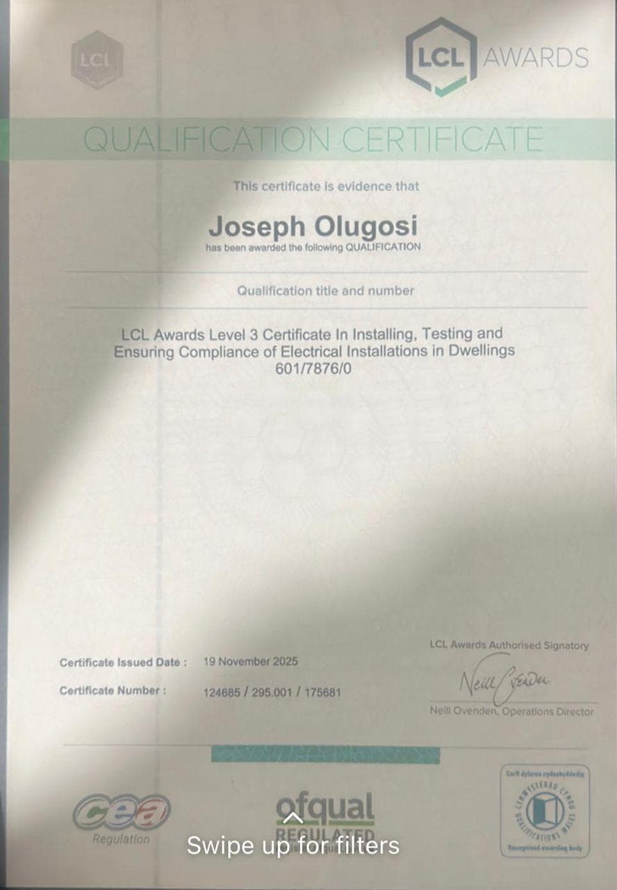 Qualification certificate 14